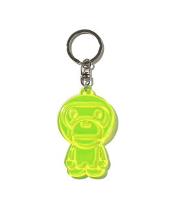 A BATHING APE BABY MILO REFLECTIVE KEYCHAIN �A �x�C�V���O �G�C�v �t�@�b�V�����G�� �`���[���E�L�[�`�F�[�� �z���C�g �I�����W �C�G���[ �u���b�N