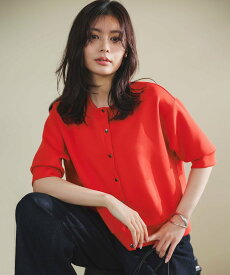 【SALE／30%OFF】UNFILO 【VERY掲載】BEAUTY FORM JERSEY light スナップカーディガン アンフィーロ トップス カーディガン レッド ブラック グレー ホワイト【送料無料】