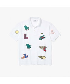 【SALE／30%OFF】LACOSTE カスタムコミックグラフィックワッペンポロシャツ ラコステ トップス ポロシャツ ホワイト【送料無料】