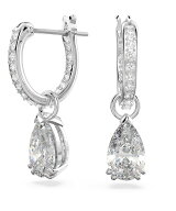 SWAROVSKI 【公式】【スワロフスキー】Stilla フープピアス, ペアカット, ホワイト スワロフスキー アク…