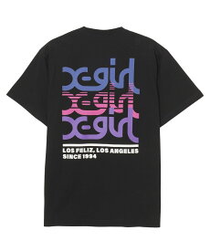 X-girl TRIPLE MILLS LOGO S/S TEE Tシャツ X-girl エックスガール トップス カットソー・Tシャツ ブラック ブルー ホワイト【送料無料】