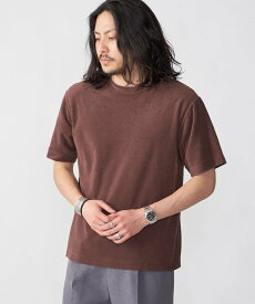 SHIPS SHIPS:＜抗菌・防臭＞PLA ポリ乳酸 パイル クルーネック Tシャツ シップス トップス カットソー・Tシャツ ブラウン ホワイト ブラック【送料無料】