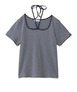 �ySALE�^50%OFF�zMILKFED. STRIPED SQUARE HALTER NECK TOP �~���N�t�F�h �g�b�v�X �J�b�g�\�[�ET�V���c �l�C�r�[ �u���[ �s���N