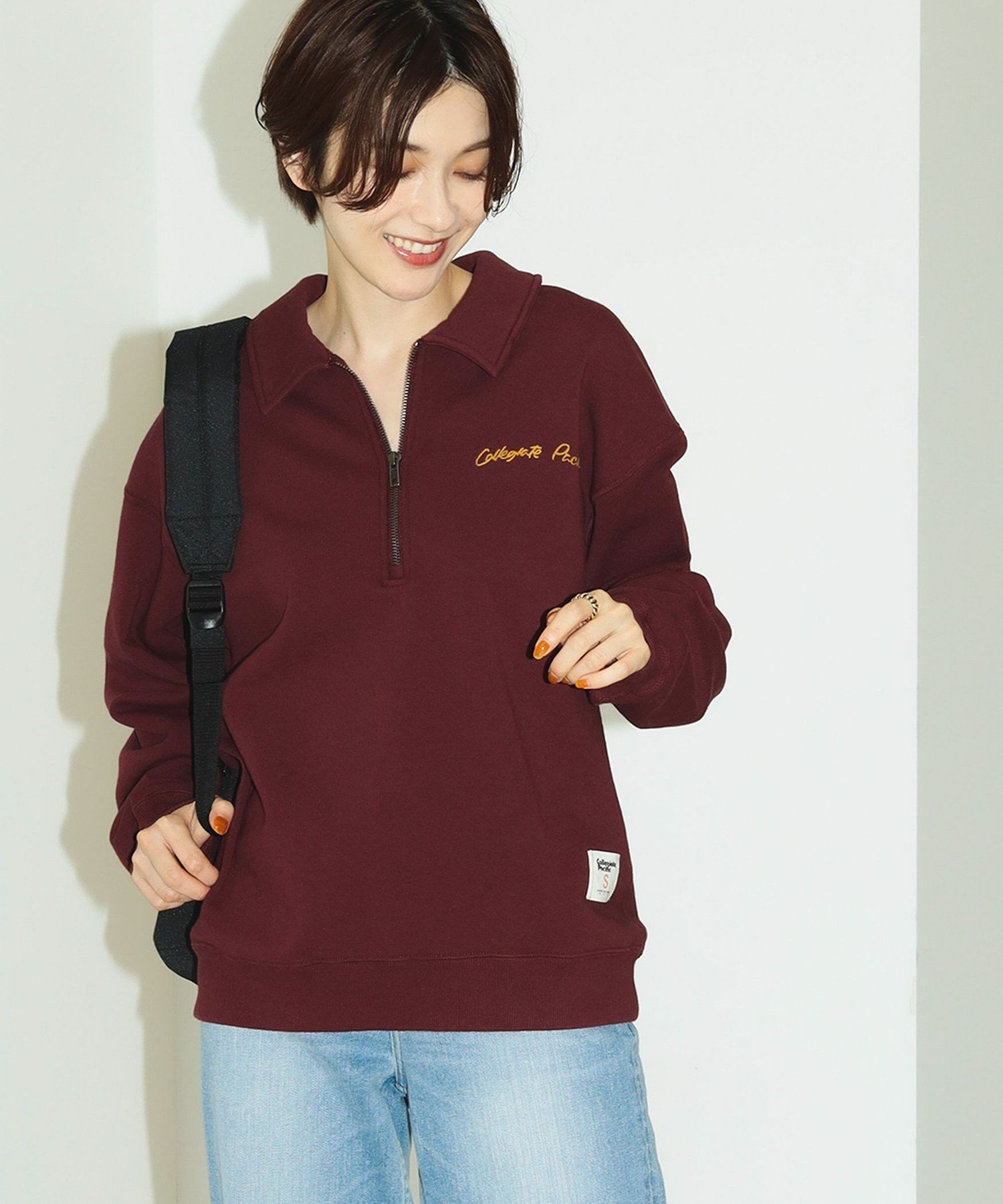 Collegiate Pacific * B:MING by BEAMS / 別注 ハーフジップ スウェット 23AW