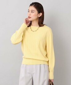 【SALE／50%OFF】UNTITLED 【ゆる感/洗える】ファインウールカシミヤ リブニット アンタイトル トップス ニット ホワイト グレー ブラック イエロー パープル【送料無料】