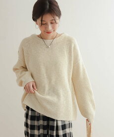 【SALE／40%OFF】URBAN RESEARCH DOORS コットンスラブKNIT アーバンリサーチドアーズ トップス ニット ベージュ ネイビー グレー【送料無料】