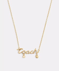 【SALE／40%OFF】COACH OUTLET 【公式】コーチ スクリプト ハート ネックレス コーチ　アウトレット アクセサリー・腕時計 ネックレス ゴールド【送料無料】