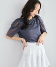 ラメシアーギャザースリーブプルオーバー