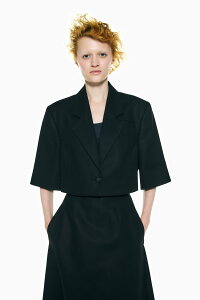 ENFOLD HALF-SLEEVES JACKET �G���t�H���h �W���P�b�g�E�A�E�^�[ �e�[���[�h�W���P�b�g�E�u���U�[ �u���b�N�y���������z