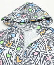 M2723 ワッフルZIP UPフーディー