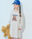 綿100% デビラボ プリント 長袖ワンピース 子供服 キッズ 女の子 コットン 26AW