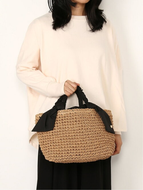 Un Billion L カシュカシュ Cachecache ギャザーハンドル下がりリボン手編みトートバッグ Rakuten Fashion 楽天ファッション 旧楽天ブランドアベニュー Aq3217