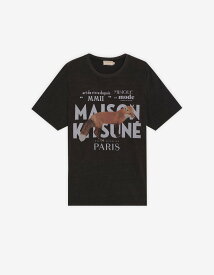 Maison Kitsune MAISON KITSUNE/(M)JP EXCLUSIVE FOX TEE メゾン キツネ トップス カットソー・Tシャツ グレー ピンク パープル【送料無料】