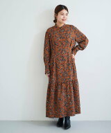 【SALE／30%OFF】le.coeur blanc アンティークデシンフラワープリントワンピース ルクールブラン ワンピ…
