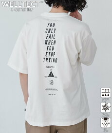 coen 【WELLTECT】ロゴバックプリントTシャツ(WEB限定カラー) コーエン トップス カットソー・Tシャツ ホワイト ブラック グレー