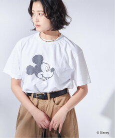 JOURNAL STANDARD L'ESSAGE 【MICKEY】ピグメントTシャツ ジャーナルスタンダード レサージュ トップス カットソー・Tシャツ ブラウン ホワイト グレー【送料無料】