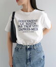 フレンチ ロゴ プリント 半袖 Tシャツ
