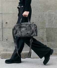 【SALE／60%OFF】FREAK'S STORE LEATHERETTE Boston Bag 25SS フリークスストア バッグ トートバッグ ブラック ホワイト ブルー