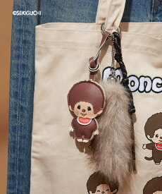 【SALE／33%OFF】CIAOPANIC TYPY :【モンチッチ】アソート柄合皮×ファーチャーム チャオパニックティピー ファッション雑貨 チャーム・キーチェーン ブラウン ピンク