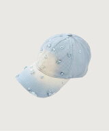 LA POMME petit Bijou Broken Cap ラポミ・プチ 帽子 キャップ ブルー ピンク イエロー ベージュ ブラッ…