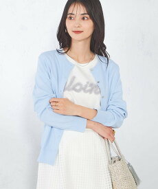 a.v.v 【接触冷感/UVカット/洗える】クルーネック美ラクるサマーカーディガン アー・ヴェ・ヴェ トップス カーディガン ホワイト ブラック ピンク ブルー グレー【送料無料】