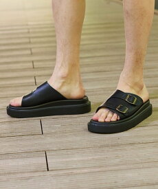 【SALE／60%OFF】FREAK'S STORE ダブルモンクストラップ スライドサンダル / プラットフォームソール 【限定展開】 25SS フリークスストア シューズ・靴 サンダル グレー ベージュ ブラック