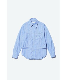 TOGA TOO Stripe cotton shirt トーガ トップス シャツ・ブラウス ブルー ベージュ【送料無料】