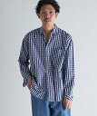 SHIPS MEN SHIPS: レギュラーカラー ベーシック ロングスリーブ シャツ ＜ストライプ/ギンガムチェック＞ シップス トップス シャツ・ブラウス ホワイト ネイビー ブルー ブラック ブラウン【送料無料】