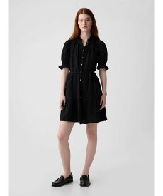 【SALE／35%OFF】GAP (W)クリンクルガーゼ ミニワンピース ギャップ ワンピース・ドレス ワンピース ブラック ホワイト【送料無料】