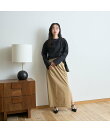 クルーネック袖ギャザーシアーブラウス