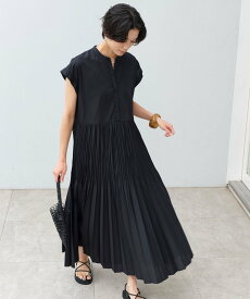 【SALE／40%OFF】UNITED ARROWS green label relaxing [size SHORT/TALLあり]全方位映えプリーツワンピ マシンウォッシャブル 吸水速乾 ユナイテッドアローズ グリーンレーベルリラクシング ワンピース・ドレス ワンピース ブルー ブラック【送料無料】