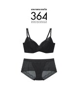 une nana cool 【364ブラジャー&ショーツセット】 レースタイプ ノンワイヤーブラ ウンナナクール インナ…