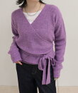 モヘヤ混カシュクールニットプルオーバー