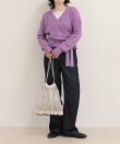 モヘヤ混カシュクールニットプルオーバー