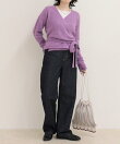 モヘヤ混カシュクールニットプルオーバー