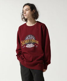 【SALE／50%OFF】Schott SWEAT SHIRT "SCHOTT CARD"/スウェットシャツ ショットカード ショット トップス スウェット・トレーナー レッド ブラック ホワイト【送料無料】