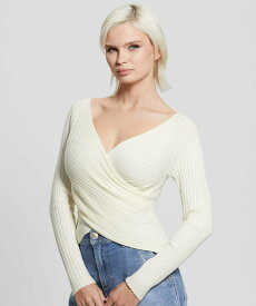 【SALE／50%OFF】GUESS (W)Eco Sabine Sweater Top ゲス トップス ニット ホワイト ピンク ブラック