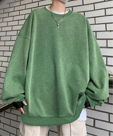 【SALE／30%OFF】VENCE share style ピグメントビッグスウェット ヴァンス エクスチェンジ トップス スウェット・トレーナー パープル グレー レッド グリーン ブラウン ピンク