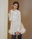 eimy istoire SCULPTED RUFFLE SHIRT DRESS エイミーイストワール ワンピース・ドレス シャツワンピース ホワイト【送…