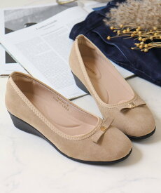 【SALE／20%OFF】LibertyDoll 4cmヒール リボン付きスクエアモールドパンプス ☆1183 サンエーフットウェアー シューズ・靴 パンプス ブラック グレー ベージュ