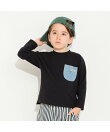 【ベビーとおそろい】デニムポケット付き長袖Tシャツ ロンT