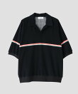 「HOTEL PALACE」オテルパラス レトロボーダーパイルスキッパーシャツ