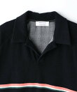 「HOTEL PALACE」オテルパラス レトロボーダーパイルスキッパーシャツ