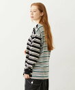 THREE PATTERN STRIPE L/S TOP
