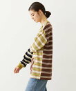 THREE PATTERN STRIPE L/S TOP