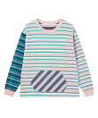 THREE PATTERN STRIPE L/S TOP