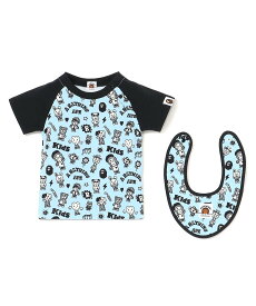 A BATHING APE BAPE KIDS X CHOCOMOO MILO FRIENDS BABY GIFT PAKE SET KB ア ベイシング エイプ トップス カットソー・Tシャツ ブルー【送料無料】