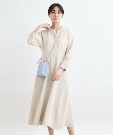 【SALE／37%OFF】INDIVI 【洗える/SETUP可能/後ろゴム】フィット&フレアワンピース インディヴィ ワンピース・ドレス その他のワンピース・ドレス ベージュ ネイビー ブルー【送料無料】