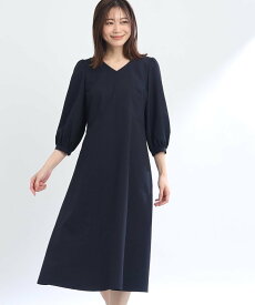 【SALE／50%OFF】Reflect 【春SALE/接触冷感/洗える】Vネックサッカーワンピース リフレクト ワンピース・ドレス その他のワンピース・ドレス パープル ネイビー【送料無料】