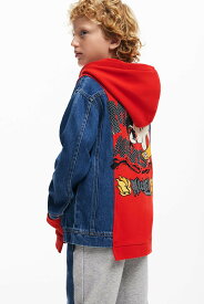 【SALE／50%OFF】Desigual ミッキーマウスのコンビネーションスウェット デシグアル トップス パーカー・フーディー レッド【送料無料】